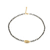 docona Ethnic Style Gold Color Shell Choker Necklace for Women Black Seed Beaded Clavicle Chains Female Wedding Jewelry A13102