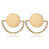 Gold Color Large Half Round Drop Earring for Women Punk Geometric Pendant Earrings Statement Jewelry Brincos 5981