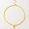 docona Lovely Mushroom Pandent Necklace for Women Girl Colorful Beaded Love Heart Alloy Choker 2021 Jewelry Collar 20027