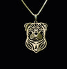dog necklace  Handmade pug necklace Carved hollow pendant jewelry golden colors plated in stock fast delivery