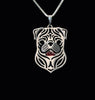 dog necklace  Handmade pug necklace Carved hollow pendant jewelry golden colors plated in stock fast delivery
