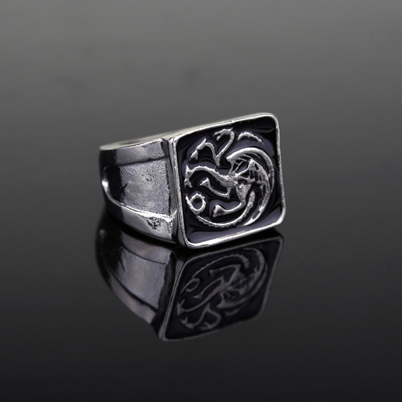 dongsheng Game of Thrones Targaryen Dragon Ring House Targaryen Coat of arms A Song of Ice and Fire Fire and Blood Figure Rings
