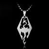 dongsheng Stainless Steel Dinosaur Pendant Necklace Skyrim Elder Scrolls Dragon Pendants Vintage Necklace for Men Women Jewelry