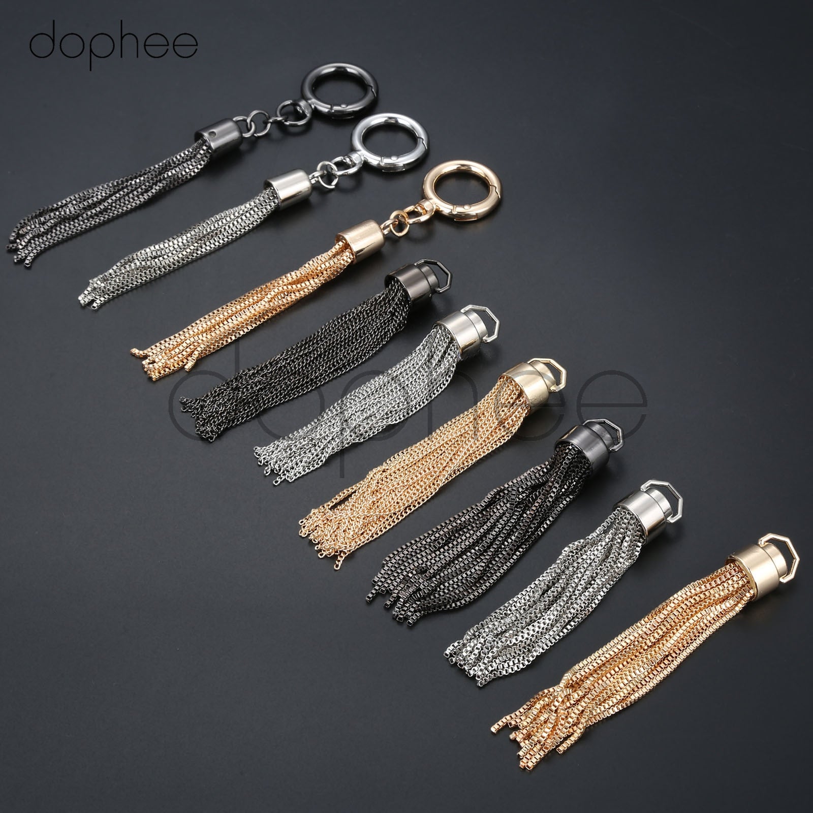 dophee 1pc Hardware Accessory Metal Key Chain for Handbags Small Ornaments Tassel Buckle Bags Hardware Parts