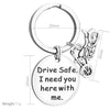 drive ride safe Motorcycle charm pendant keychain birthday gift diy engraved keyring