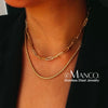 e-Manco Stainless Steel Twisted chain Necklace Multilayer 14K Gold  Paper Clip Chain Square Chain Necklace Women Jewelry Choker