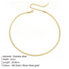 eManco Aesthetic Gold Stainless Steel Necklace Snake Chain Choker Necklace Women Necklaces for women  Jewelry