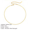 eManco Aesthetic Gold Stainless Steel Necklace Snake Chain Choker Necklace Women Necklaces for women  Jewelry