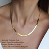 eManco Aesthetic Gold Stainless Steel Necklace Snake Chain Choker Necklace Women Necklaces for women  Jewelry