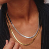 eManco Aesthetic Gold Stainless Steel Necklace Snake Chain Choker Necklace Women Necklaces for women  Jewelry