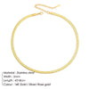eManco Aesthetic Gold Stainless Steel Necklace Snake Chain Choker Necklace Women Necklaces for women  Jewelry