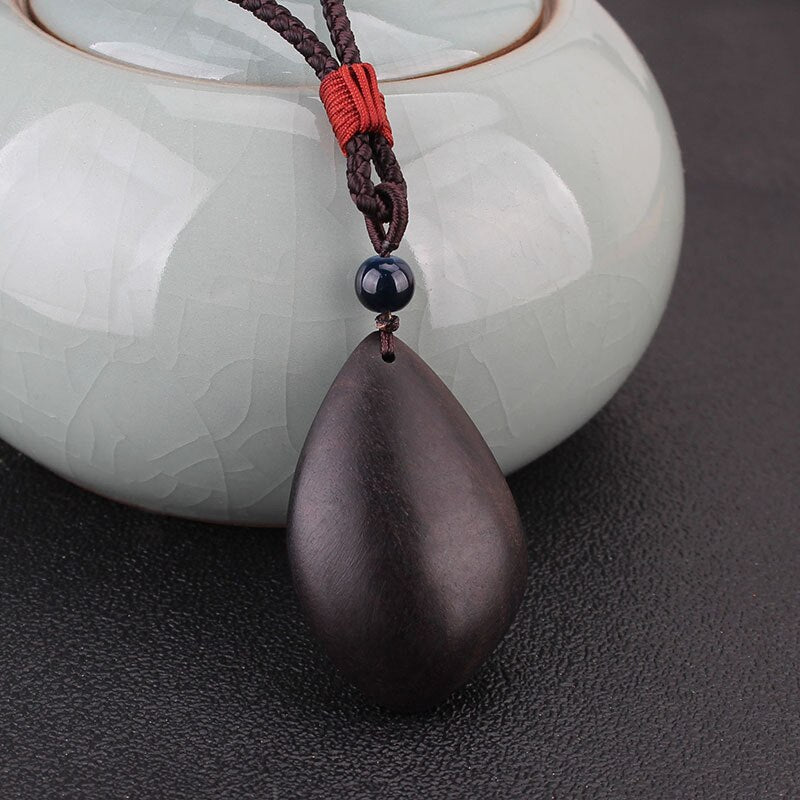 ebony Peace black sandalwood  exotic Designs ethnic Nepal pendants jewelry Buddha vintage necklace accessories women