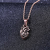 316L Stainless Steel human heart Pendant fine jewelry punk Pendant Necklace for lovers