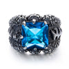 Men's Stainless Steel Dragon Claw Cubic Zircon Ring