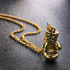 alloy Gold/Silver/Black Color Fashion Lovely Mini Boxing Glove Necklace Boxing match Jewelry Co Pendant for Men Boys