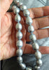 elegant 10-11mm tahitian baroque  grey pearl necklace