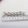 factory Outlet 2pcs 90mm* 20mm Clear Crystal Rhinestone Bikini connector buckle reinforcement flat chain Metal chain Decorative