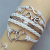 factory price  s Vintage Owl Braided Bracelets Stylish Charm Bracelet & Bangle 10 designs