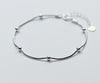fashion 100% Real. 925 Sterling Silver Fine Jewelry 3mm Round Beads Charms Snake bone Anklet Bracelet GTLS481