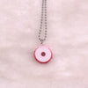 candy color stainless steel beads chain Donut pendant necklaces for women cute trendy sweet foods bijoux femme gifts