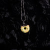 candy color stainless steel beads chain Donut pendant necklaces for women cute trendy sweet foods bijoux femme gifts
