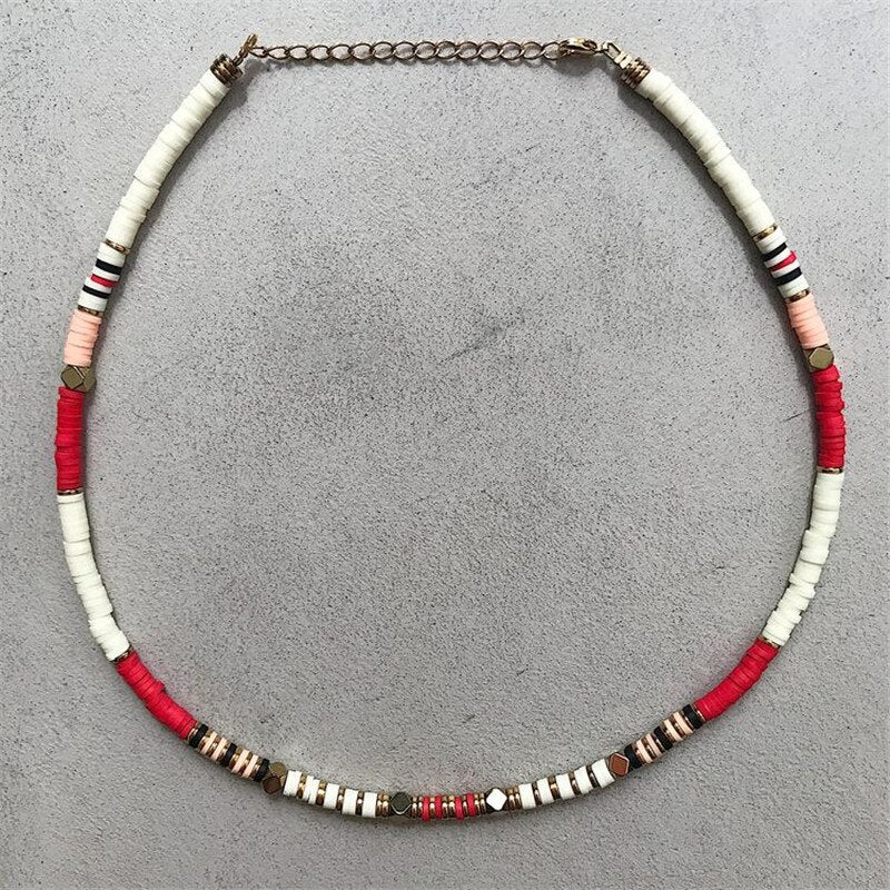 handmade Silicone choker necklace boho 2021 color matching boho clothes accessories for women charm jewelry gifts