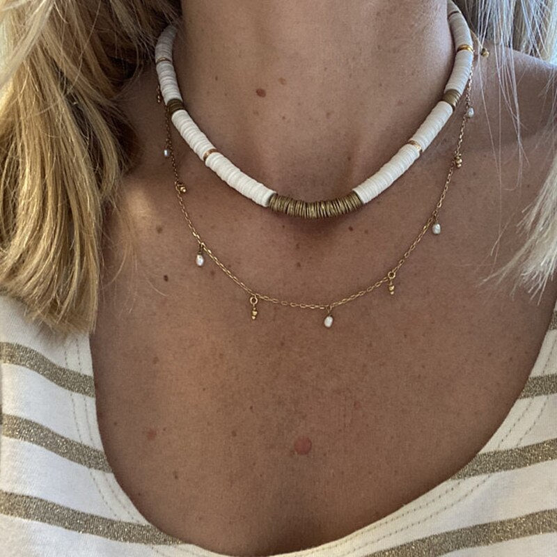 handmade Silicone choker necklace boho 2021 color matching boho clothes accessories for women charm jewelry gifts