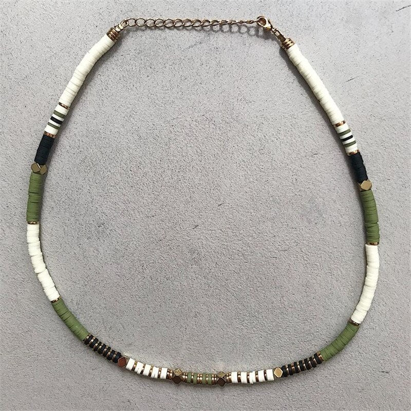 handmade Silicone choker necklace boho 2021 color matching boho clothes accessories for women charm jewelry gifts