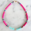 handmade soft ceramic necklace 2022 color matching boho clothes accessories for women rainbow hoop jewelry gifts