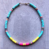 handmade soft ceramic necklace 2022 color matching boho clothes accessories for women rainbow hoop jewelry gifts