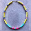 handmade soft ceramic necklace 2022 color matching boho clothes accessories for women rainbow hoop jewelry gifts