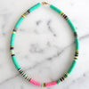 handmade soft ceramic necklace 2022 color matching boho clothes accessories for women rainbow hoop jewelry gifts
