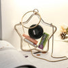 star shape transparent women shoulder bags designer metal handbags  chains crossbody bag clear pvc small purses