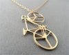 tiny bicycle Pendant choker charm statement Necklace for women girls christmas gift jewelry Kids boys necklace gold