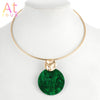 torques statement necklace & pendants acetic acid big round collar choker necklace for women Jewelry