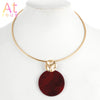torques statement necklace & pendants acetic acid big round collar choker necklace for women Jewelry