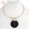 torques statement necklace & pendants acetic acid big round collar choker necklace for women Jewelry