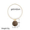 torques statement necklace & pendants acetic acid big round collar choker necklace for women Jewelry