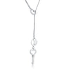 fine 925 Stamped Silver color romantic Heart lock key Necklace For Women  Wedding party Jewelry Christmas gifts