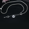 fine 925 Stamped Silver color romantic Heart lock key Necklace For Women  Wedding party Jewelry Christmas gifts