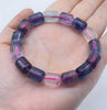 fluorite pillar 10*14mm purple bracelet 7.5inch   beads nature woman 2020