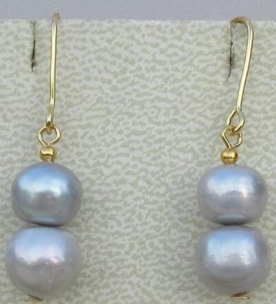 free shipiing Hoop AAA ++ Gr South Sea Pearl Dangle Earrings 14K/20 hook