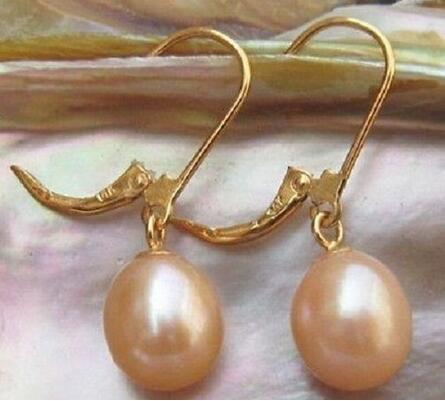 free shipiing huge real photos AAA++ white Pearl Earring 14K/20 hook
