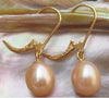 free shipiing huge real photos AAA++ white Pearl Earring 14K/20 hook