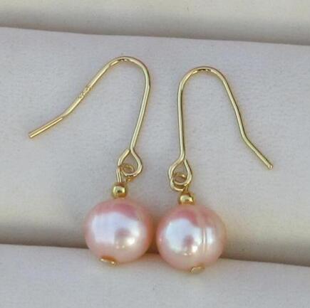 free shipiing stunning a pair of AAA ++ natural south sea pearl earring 14K/20 hook