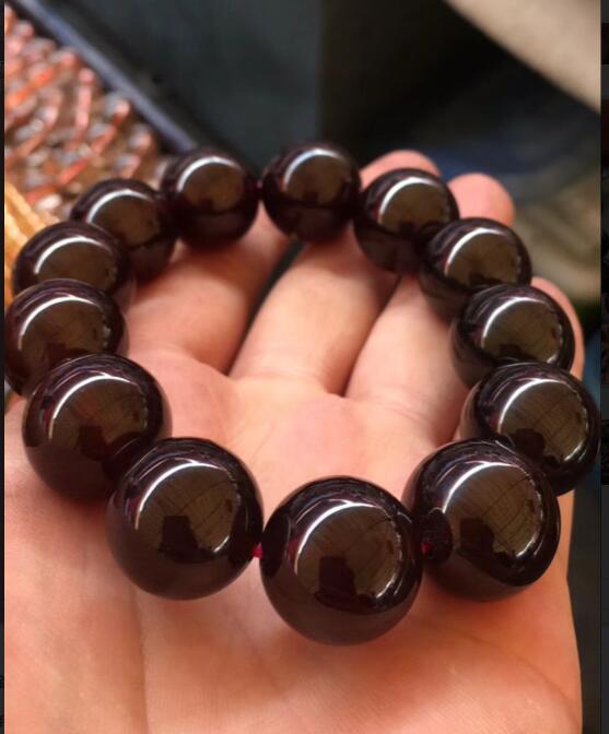 18mm Natural Garnet Crystal Beads Bracelet about 153g