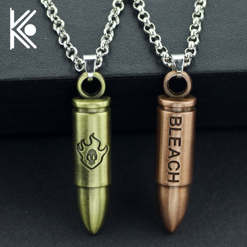 design BLEACH Necklace Skull Pendant Necklace Friendship Men Women Anime Jewelry bullet Choker Accessories