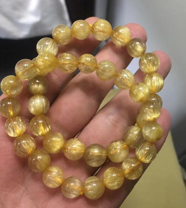 Wholesale prices 100% Natural Hair Crystal Beads Bracelet 10mm 12mm 14mm