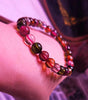 Wholesale prices 100% Natural Top Natural multicoloured Tourmailne Crystal Beads Rubellites Bracelet 7mm about14g