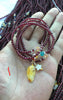 Wholesale prices 3.7-3.8mm Four circles 100% Natural Garnet Beeswax Crystal Beads Bracelet